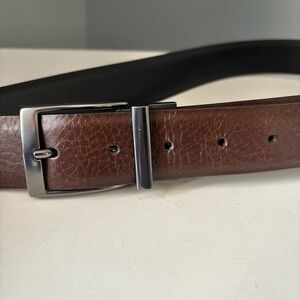 Nike Men's Black and Brown 100% Leather Belt size 42 Black Buckle